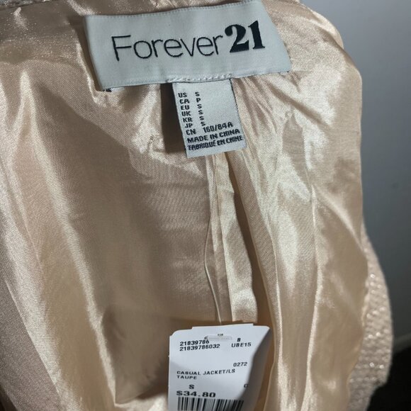 NWT Forever 21 Taupe Casual Jacket - Picture 4 of 4